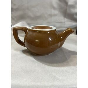 Tepco Brown Single Serve Ceramic Tea Pot w/Lid Hot Water‎ Pot (2481)